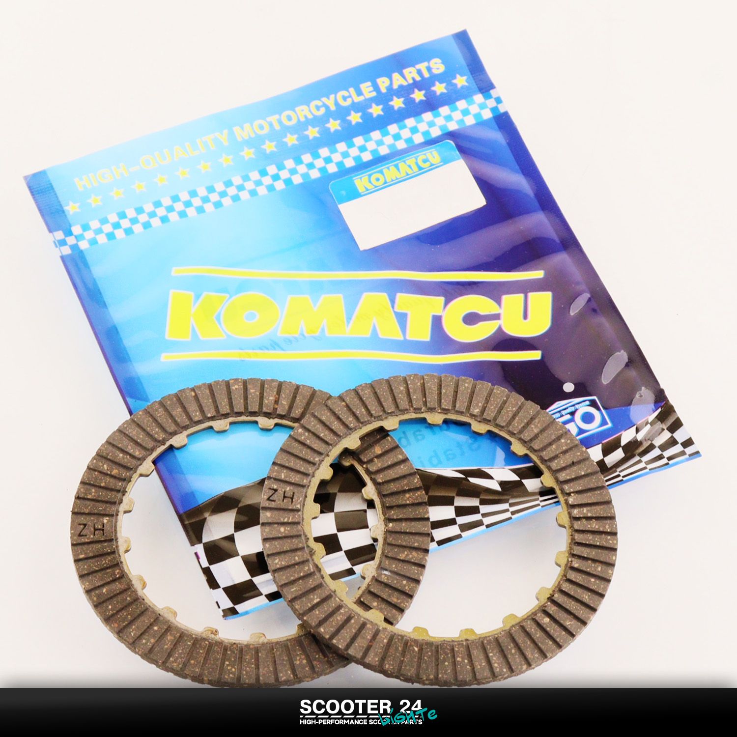 Диски сцепления на мопед Alpha / Delta (Альфа / Дельта / Орион Омакс) 139FMB (2шт) "KOMATCU" коробки передач комплект 50-125 кубов