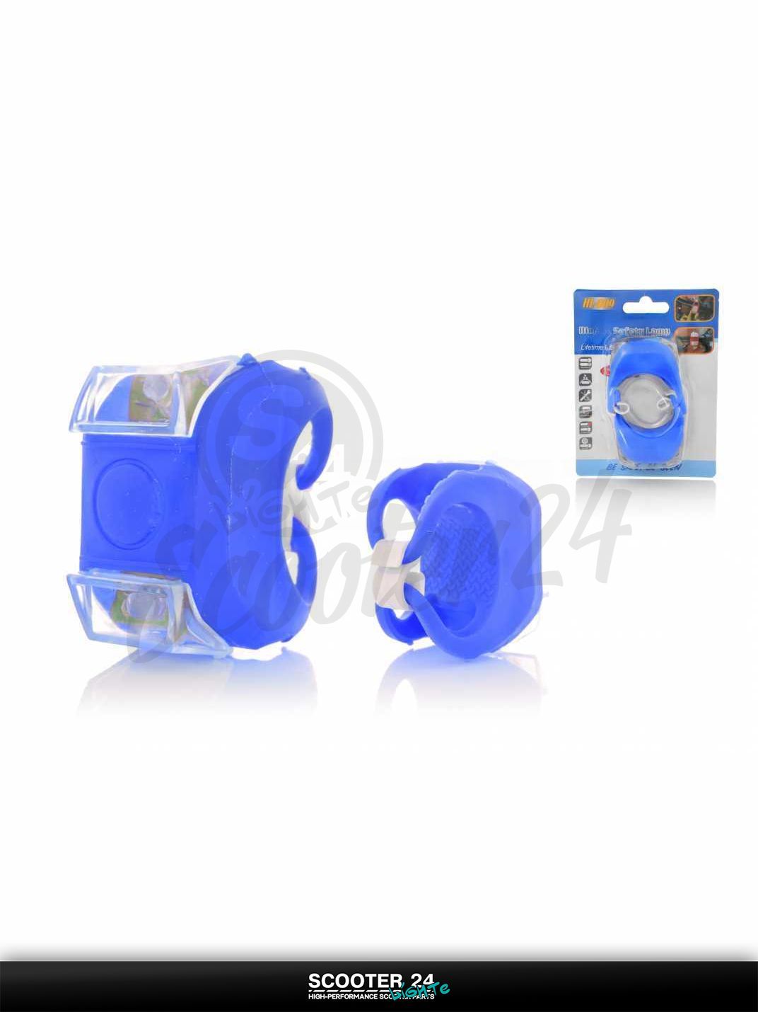 Габариты для мототехники диодные, синий свет, 3 режима, силиконовые, 2шт (синий корпус) #DEN 006