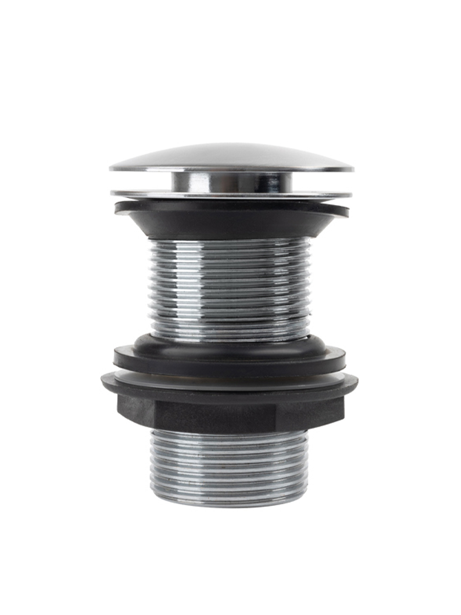 Фото товара на маркетплейсе ozon Донный клапан для раковины без перелива, система клик-клак, матовый хром, IDDIS, Slide, SLIBC10i88