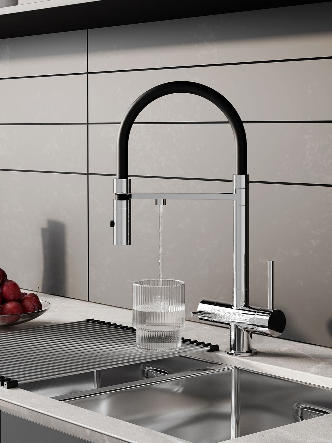 Фото товара на маркетплейсе ozon Смеситель для кухни с фильтром и гибким изливом IDDIS, латунь, хром, Ace, ACESBFFi05