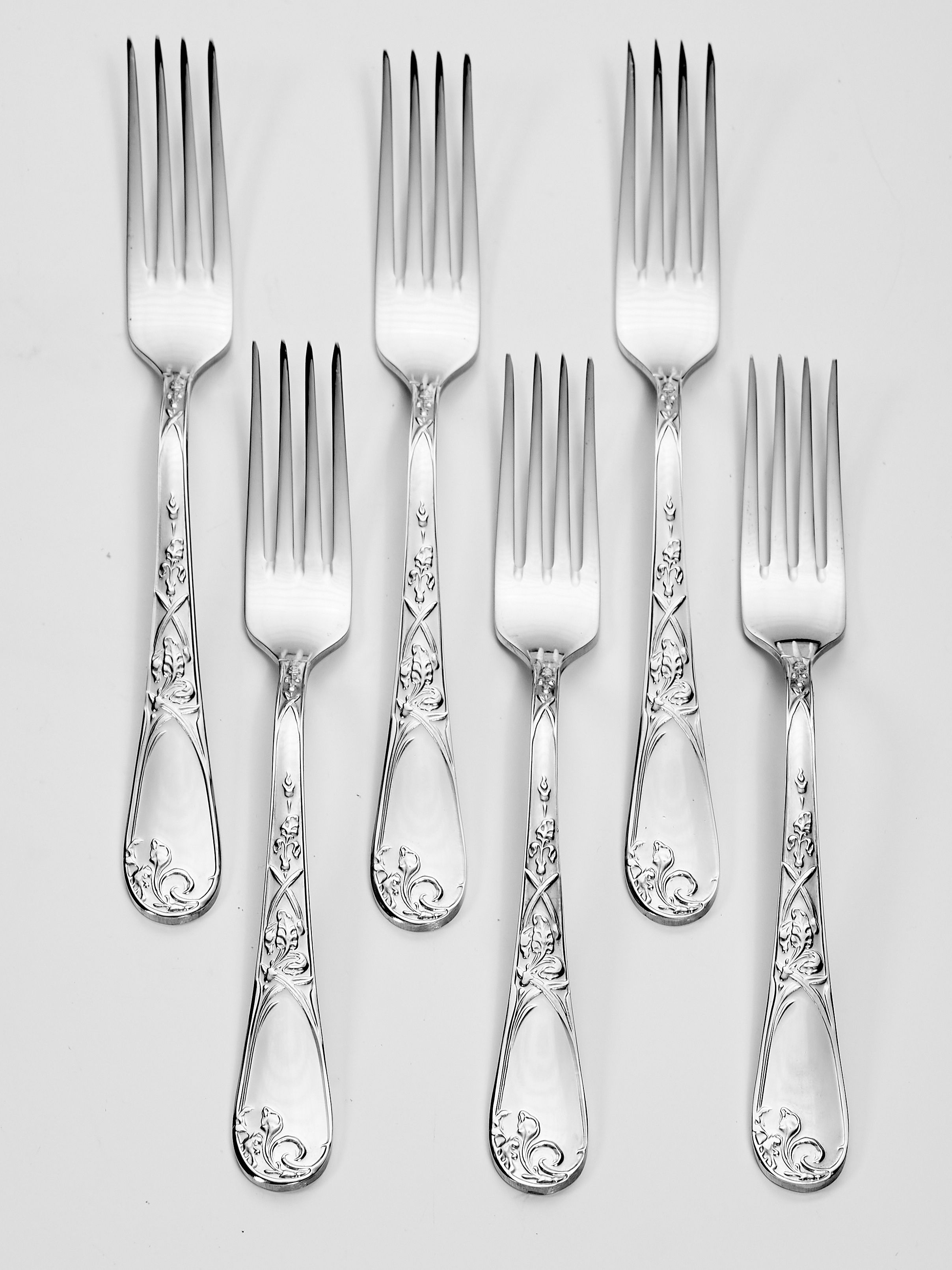 Павловскийзаводим.КироваВилкастоловаяИрисы6предм.серый,прозрачный