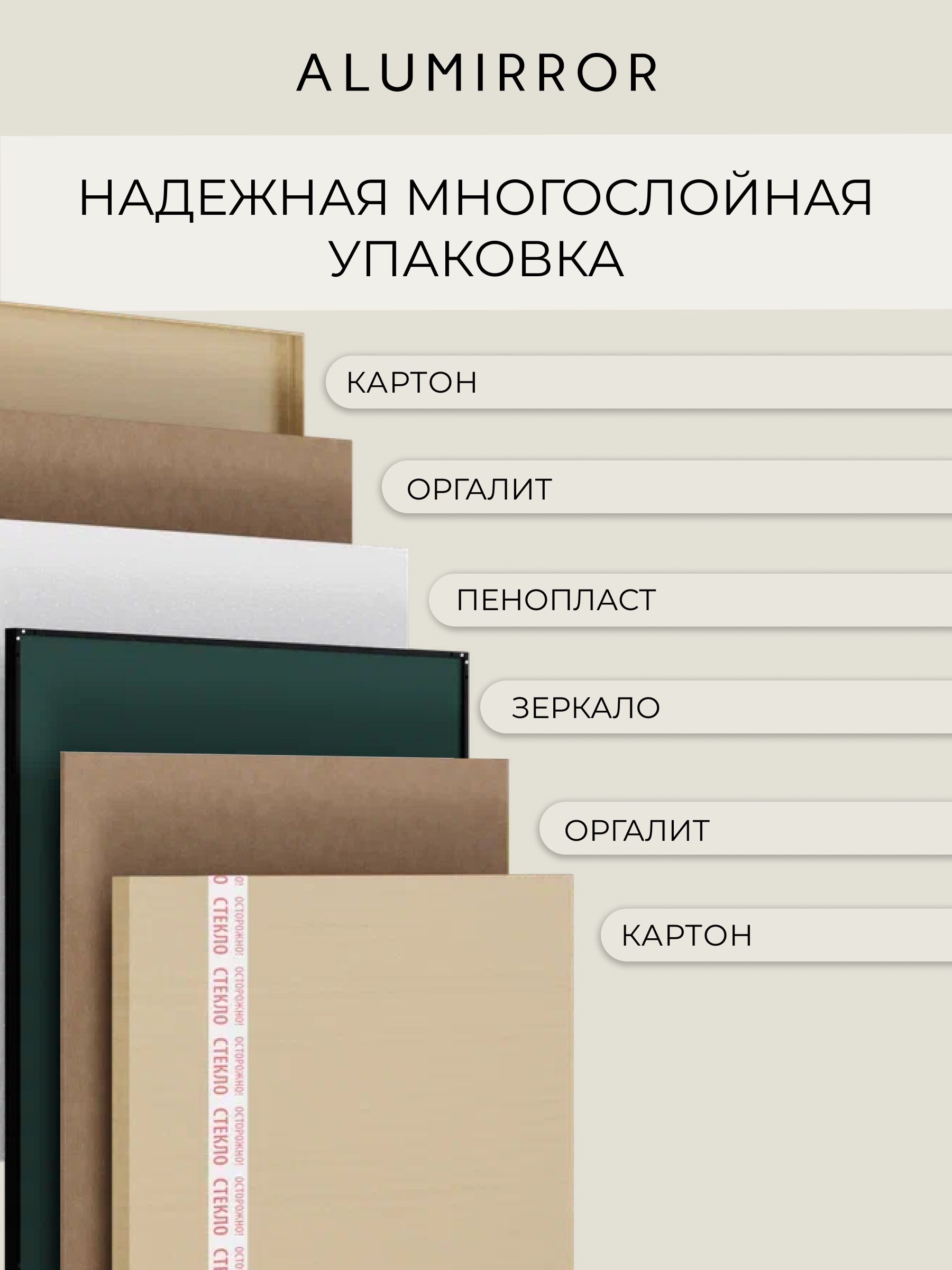 Зеркало напольное 160х40 см в алюминиевой раме интерьерное ALUMIRROR — фото 9