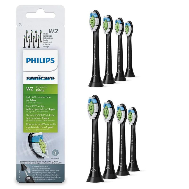 Насадка для электрической зубной щетки Philips HX6068/13, черная, 8 шт.  #1