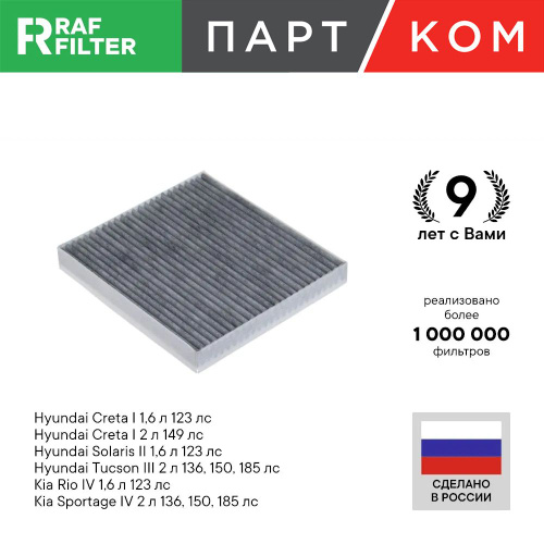 Отзывы на Фильтр салона угольный RAF Filter RSTC005HYXY для Hyundai ...