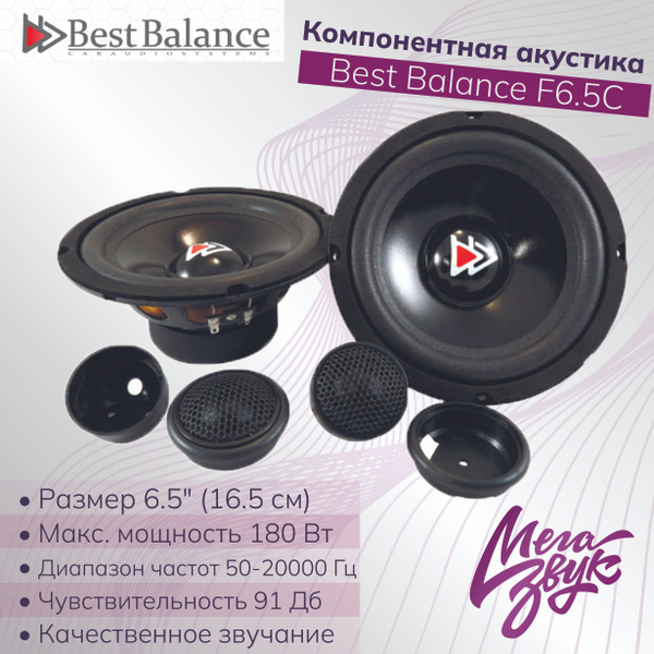 Компонентная акустика,колонки для авто,машины Best Balance F6.5C 16,5см ...