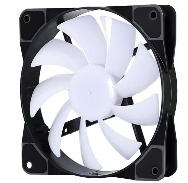 Корпусный вентилятор 120мм с белой подсветкой RGB 4 pin molex 3 шт ...