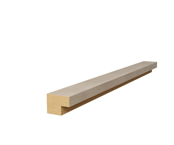 Торцевая планка 25х19х2750мм, МДФ, ясень тирамису, Стартовая/ финишная ...