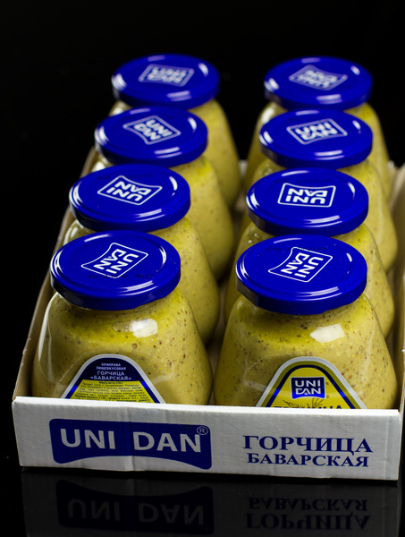 UNI DAN Горчица Баварская 270г. 8шт. - купить с доставкой по выгодным ...