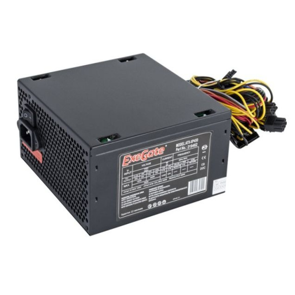Блок питания EXEGATE XP450 (EX219461RUS-S) черный - 450Вт, ATX 24-пин ...