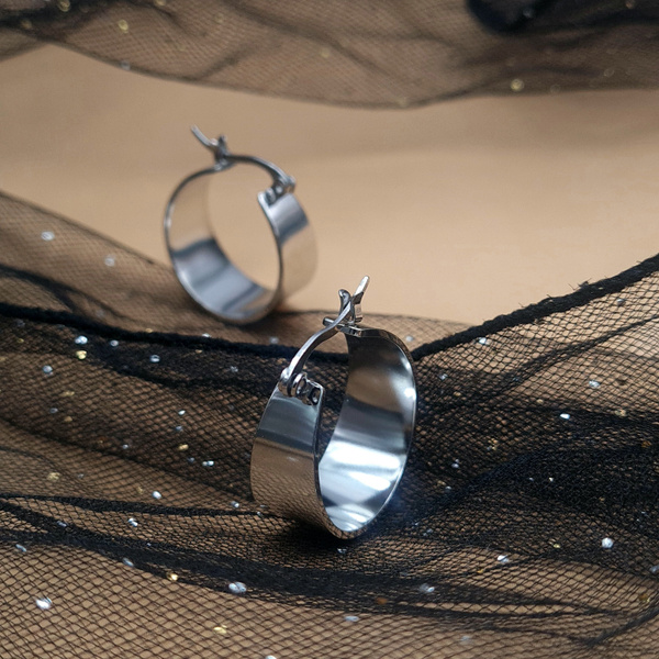 Stainless Steel Серьги кольца - купить с доставкой по выгодным ценам в ...
