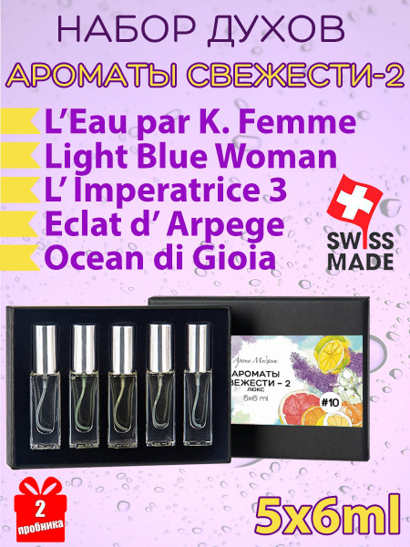 Подарочный парфюмерный набор духов АРОМАТЫ СВЕЖЕСТИ -2 - купить с ...