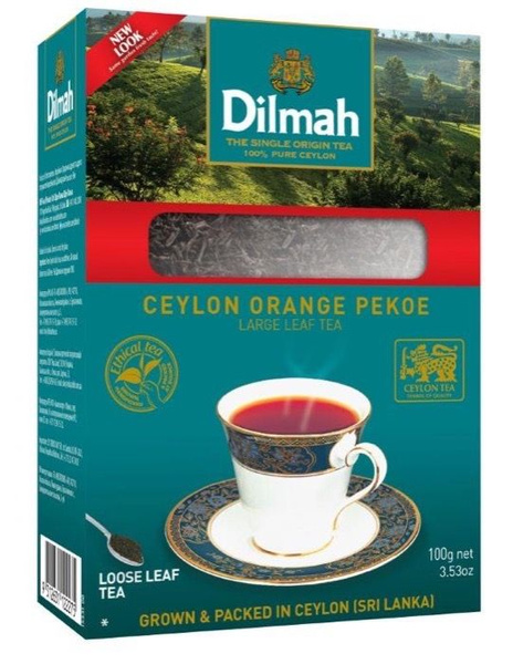 Чай Dilmah черный цейлонский ORANGE PEKOE листовой, 100 г - купить с ...
