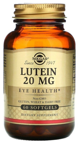 Solgar Lutein 20 mg - Лютеин 60 гелевых капсул - купить с доставкой по ...
