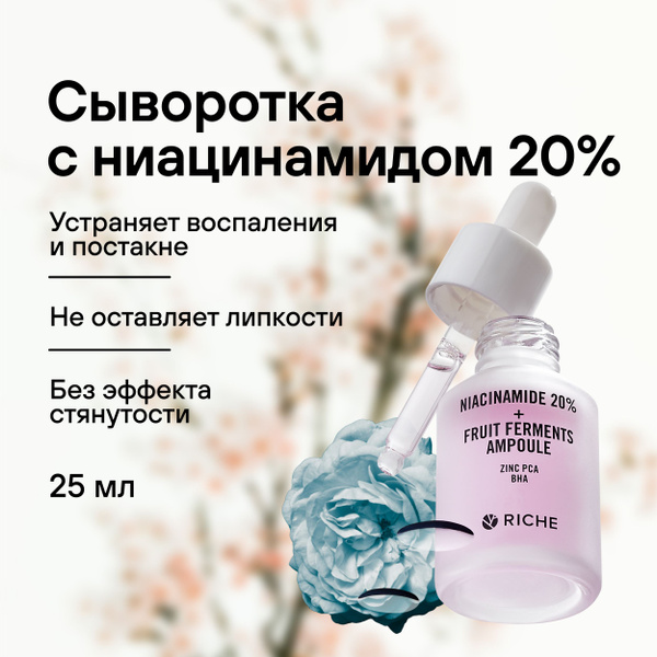 Сыворотка для лица c Ниацинамидом против акне и черных точек RICHE ...