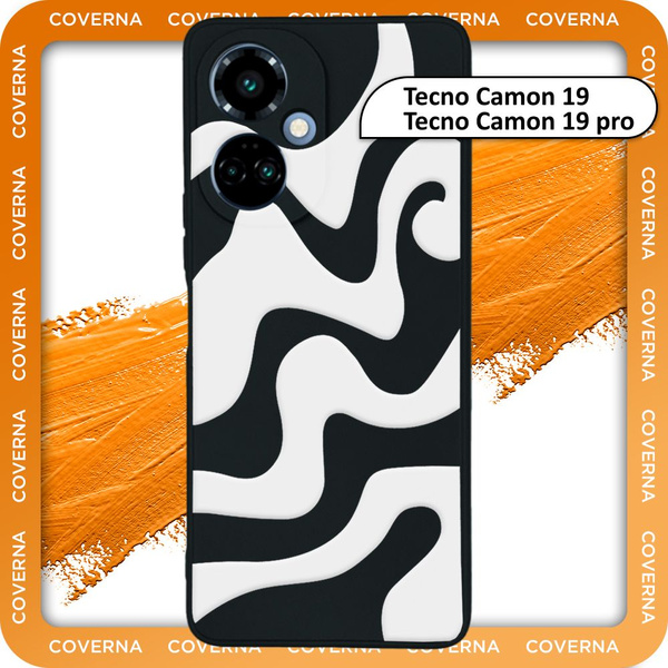 Чехол силиконовый с узором волна на Tecno Camon 19, 19 pro на Техно ...
