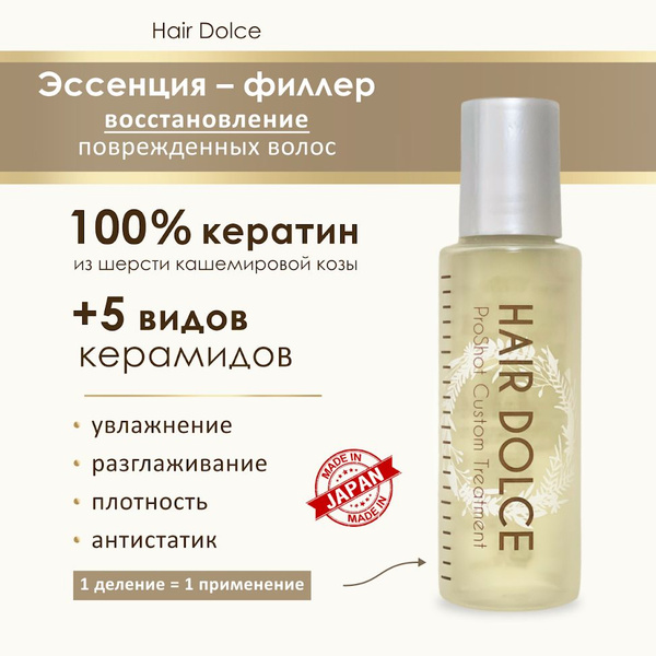 Филлер для волос Hair Dolce жидкий кератин с керамидами. Япония ...
