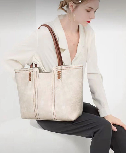 Сумка женская шоппер бежевая натуральная кожа - купить с доставкой по ...