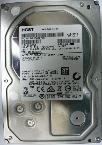 4 ТБ Внутренний жесткий диск HGST HUS726040ALE614 (HUS726040ALE614 ...