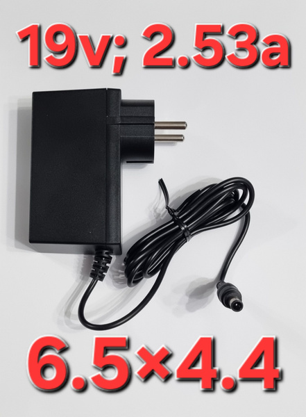 Адаптер (блок) питания 19V, 2.53A; 6.5x4.4мм; для монитора, телевизора ...