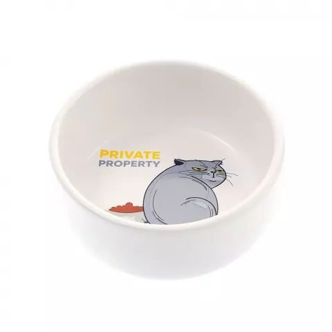 Petmax Миска для кошек с рисунком белая керамика - купить с доставкой ...