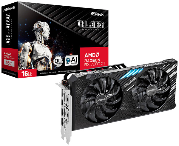Видеокарта ASRock Radeon RX 7600 XT, 16 ГБ GDDR6 - купить по низким ...