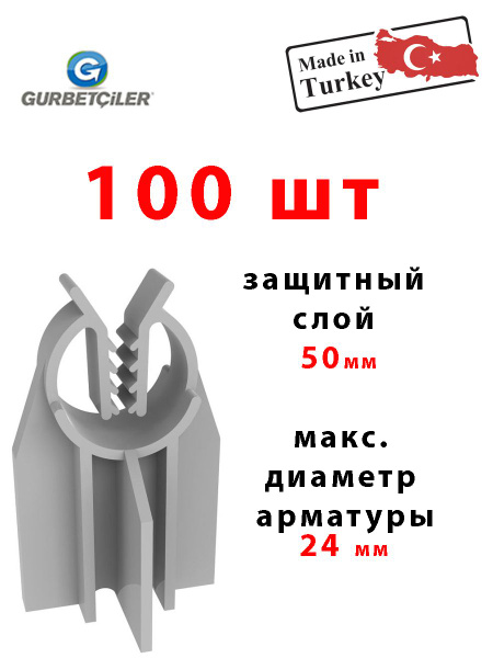 Фиксатор арматуры стульчик стойка турецкая 50/8-24 (100 шт.) - купить с ...
