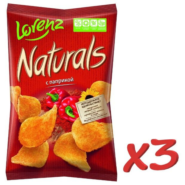 Чипсы Картофельные Naturals со Вкусом Паприки 100 гр Лоренц - купить с ...