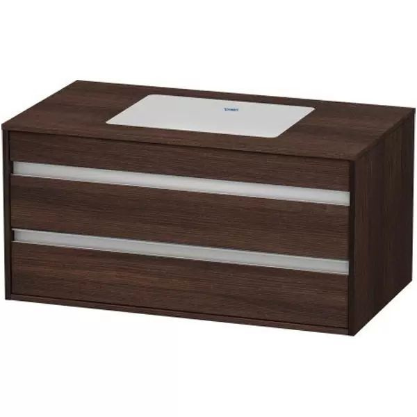 Подвесная тумба с раковиной Duravit Ketho 100см, каштан темный, с двумя ...