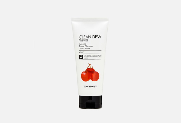 Пенка для умывания Tony Moly, Clean Dew Acerola Foam Cleanser 180мл ...