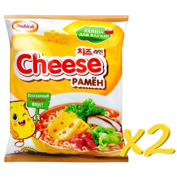 Лапша DOSHIRAK Cheese рамен с сыром, 110г, Россия, 110 г - купить с ...
