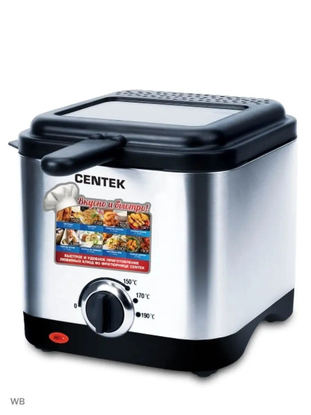 Характеристики Фритюрница Centek CT-1430,сталь,1,5л.Чаша антипригарная ...