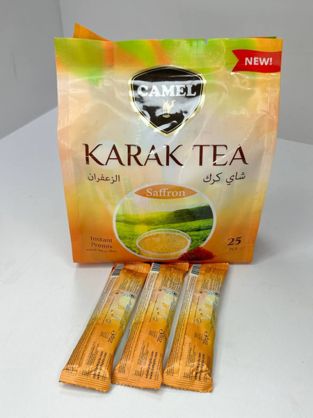 Турецкий, пряный восточный чай c шафраном Karak Tea Saffron 25 шт*20гр ...