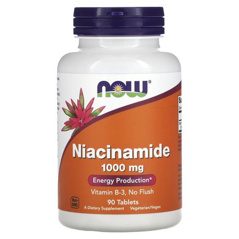 NOW Foods, Niacinamide никотинамид, 1000 мг, 90 таблеток - купить с ...