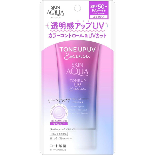 Японский солнцезащитный крем с тонирующим эффектом SPF50+ / ROHTO Skin ...
