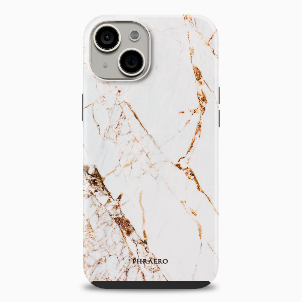 Чехол для iPhone 13 фирменный / кейс на айфон 13 Мрамор Carrara Gold ...