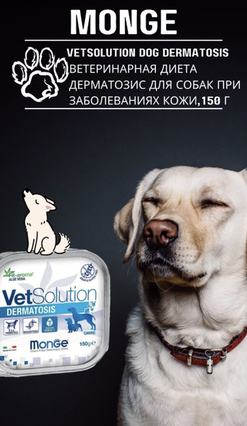 Ветеринарная диета Monge VetSolution Dog Dermatosis Дерматозис для ...