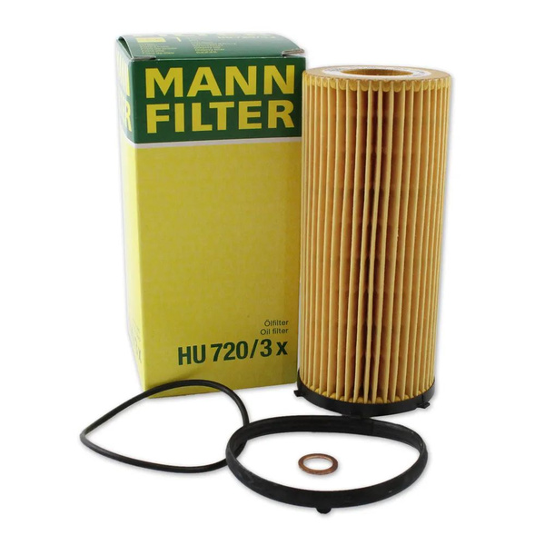 Фильтр масляный BMW 3, 5, 5GT, X5 (E70), X6 (E71)"MANN"HU720/3X