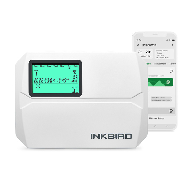 Контроллер полива INKBIRD IIC-800-WIFI, экран, 8 зон полива, поддержка ...