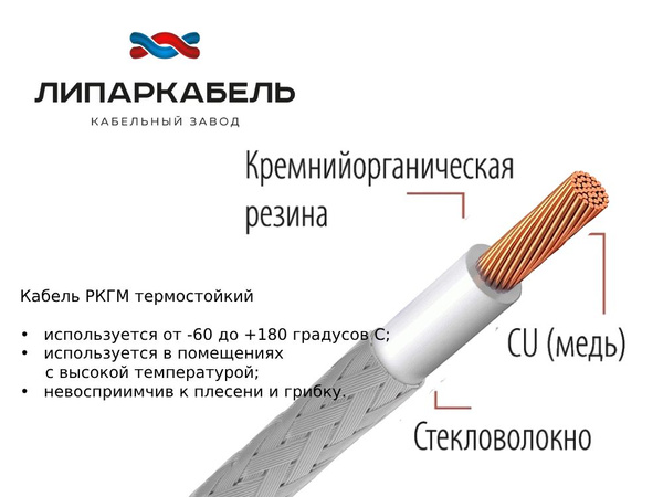 Электрический провод Липаркабель РКГМ 1 1.5 мм² - купить по выгодной ...