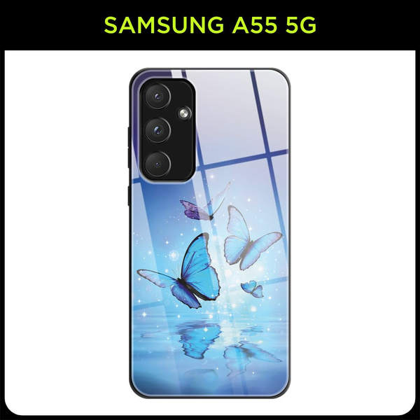 Стеклянный чехол на Samsung Galaxy A55 5G / Самсунг А55 5G с принтом ...