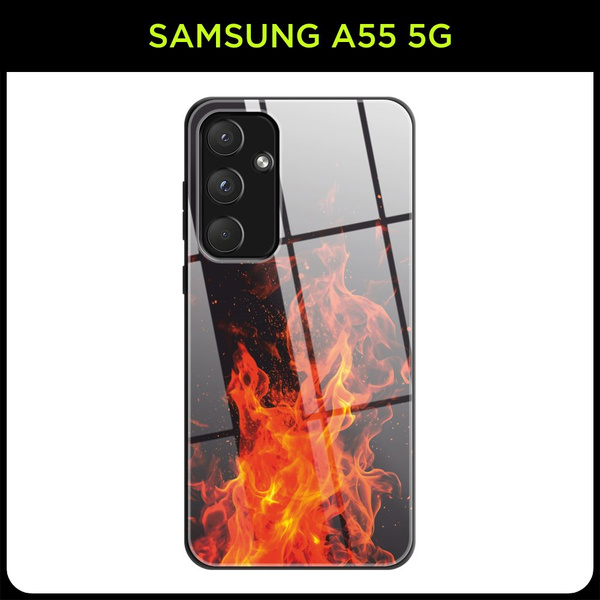 Стеклянный чехол на Samsung Galaxy A55 5G / Самсунг А55 5G с принтом ...