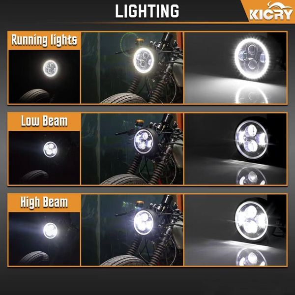 Харли6.5 дюймов Фара для мотоцикла круглая Универсальная светодиодная ...