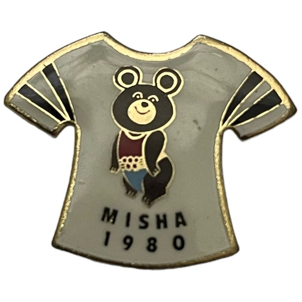 Знак "Футболка Олимпиада-80. Mishka" Югославия 1980 г. (вид 2) - купить ...