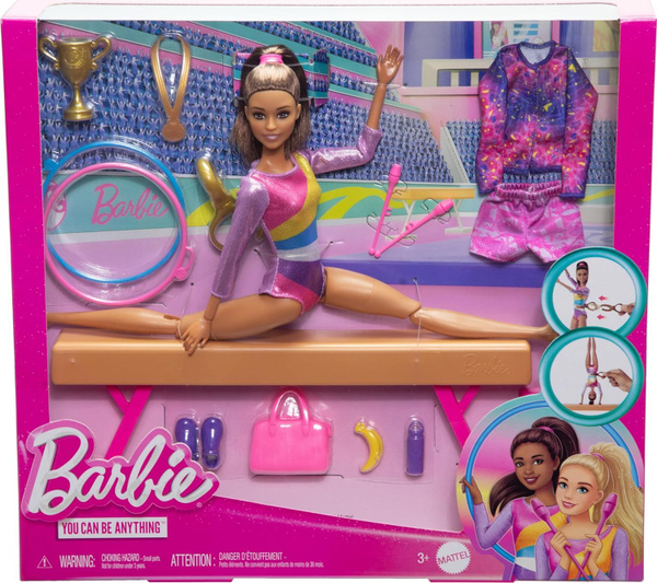 Игровой набор Барби, брюнетка, шарнирная, гимнастка Barbie выпуск 2024 ...