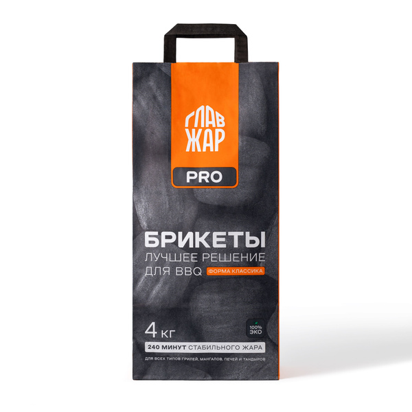 Характеристики Брикеты "ГлавЖар PRO", форма классика, древесно-угольные ...