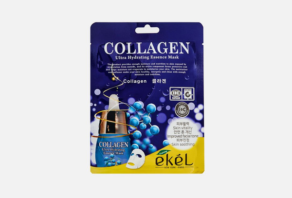 Тканевая маска для лица Ekel Collagen Ultra Hydrating Essence Mask, 1 ...