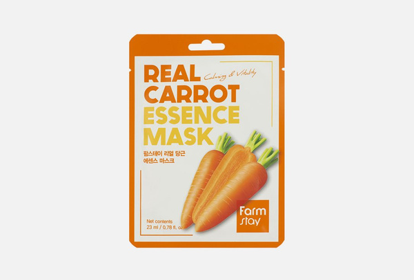 Тканевая маска для лица Farm Stay REAL CARROT ESSENCE MASK, 23 мл ...