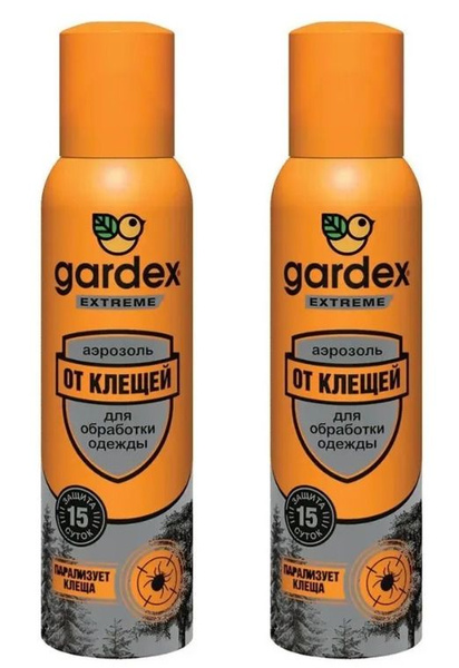 Gardex Аэрозоль от клещей Extreme, для обработки одежды, 150 мл, 2 шт ...