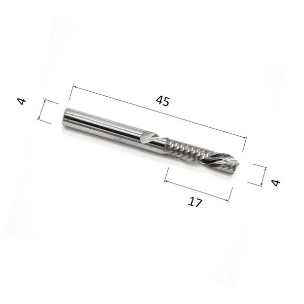 Фреза DJTOL A1LXD417 спиральная однозаходная стружка вниз (по акрилу ...