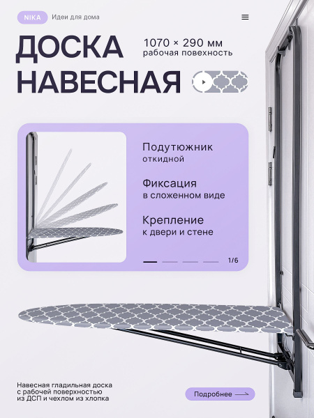 Nika Встраиваемая доска Настенная, 107 см х 29 см. купить на OZON по ...
